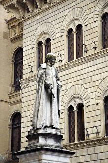 Images Dated 23rd May 2014: Statue of Sallustio Bandini in Piazza Salimbeni in Siena, Italy