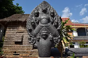 Statue at Wat Preah Prom Rath temple Siem Reap Cambodia