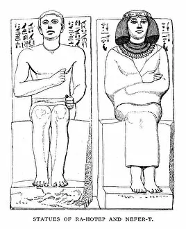 Images Dated 19th September 2018: Statues of Rahotep and Nefret