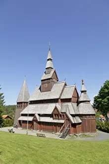 Wooden Church Prints: Stave church, Hahnenklee, Harz, Lower Saxony, Germany