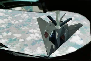 Fueling Prints: Stealth Bomber Refueling Over Kansas