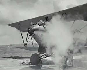 Oakland Prints: Steam Being Exhausted from Airplane