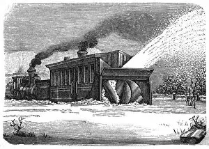 Passenger Train Gallery: Steam snowplow in action