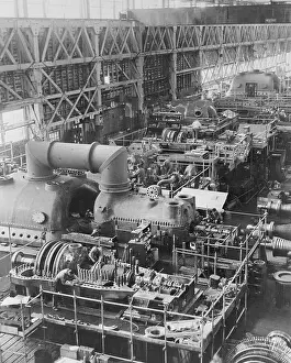 Steam Turbines Being Assembled