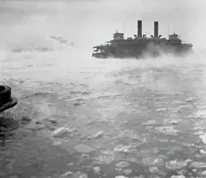Huty30058 Prints: Steamship Off Battery Park