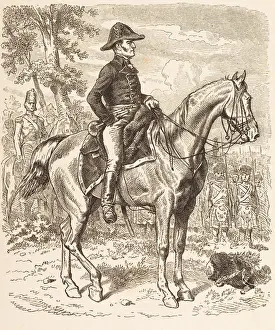 Steel engraving british Prime minister Duke Wellington