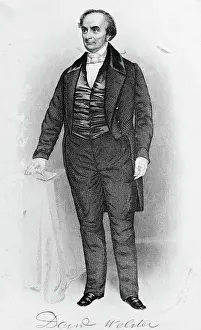 Daniel Webster Prints: Steel Engraving Portrait of Daniel Webster