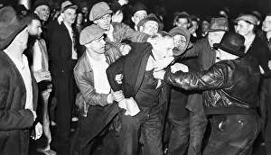 Picketing Prints: Steel Worker Bites Picketer During Labor Strike