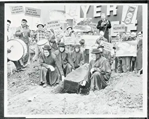 Public Health Prints: Steel Workers Acting as Safety Pallbearers