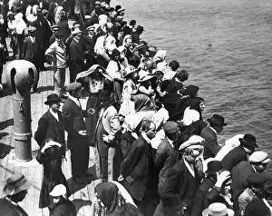 Immigrant Prints: Steerage Deck of S.S. Hamburg in New York Harbor