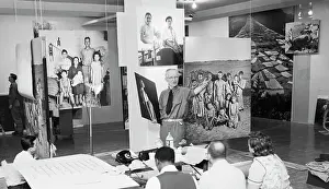 Installing Prints: Steichen Installing Photographic Exhibition