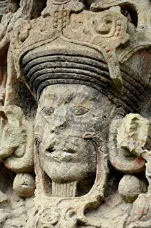 Stela B, Ancient Mayan Stone Statue, Copan