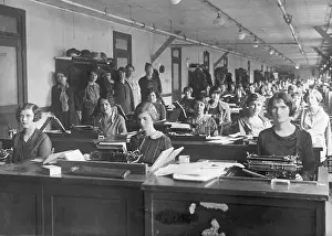 Chest Of Drawers Prints: Stenographers @ Irs Office/1920S/Women