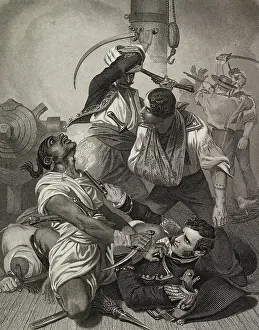 Tripoli Prints: Stephen Decatur Fighting Algerine