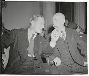 Stephen Samuel Wise Prints: Stephen Wise and Isadore Hershfield at Hearing