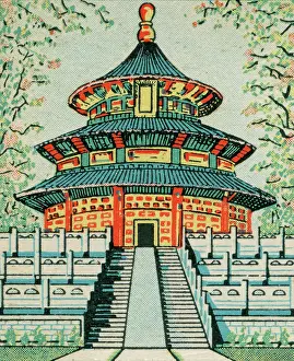 4 21 16 Heimann Prints: Steps leading to Pagoda