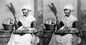 Stereoscopic Prints: Stereoscope View Of Black Woman Vendor