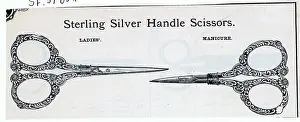 Handle Prints: Sterling Silver Handle Scissors
