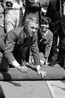 Graumans Chinese Theater Prints: Steve McQueen Writing in Cement