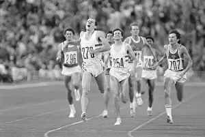 Victory Prints: Steve Ovett (279) Crosses Track Finish