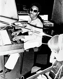 Prints of Stevie Wonder performing at the keyboards in the studio in circa 1972. (Photo by Michael Ochs Archives/Getty Images) Visions of Wonder: Iconic Moments Captured: Stevie Wonder