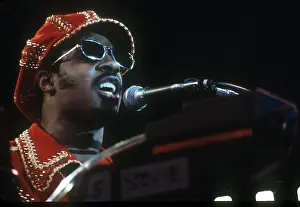 Prints of American musician Stevie Wonder performs onstage, November 1974. (Photo by Michael Ochs Archives/Getty Images) Visions of Wonder: Iconic Moments Captured: Stevie Wonder Performs On Stage