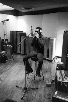 Prints of Musician Stevie Wonder recording harmonica in the studio for the album Talking Book on July 22, 1972. (Photo by Michael Ochs Archives/Getty Images) Visions of Wonder: Iconic Moments Captured: Stevie Wonder Recording Talking Book