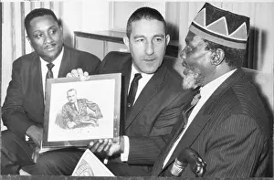 Nairobi Prints: Stewart Udall Presenting Portrait to Prime Minister