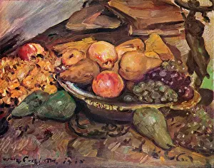 1930s Prints: Still-Life with Fruit, c20th century. Artist: Lovis Corinth