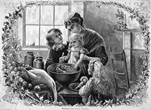 Stirring plum pudding