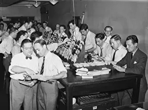 Stockbroker Prints: Stockbrokers Taking Orders