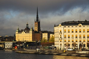 Scandinavian Culture Gallery: Stockholm skyline with Riddarholms church in the center, Sweden