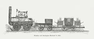 Images Dated 3rd October 2018: Stockton and Darlington Railway in 1825, wood engraving, published 1885