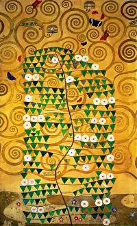 Klimt Prints: The Stoclet Frieze, Detail: Tree of Life, 1905-1909. Artist: Klimt, Gustav (1862-1918)