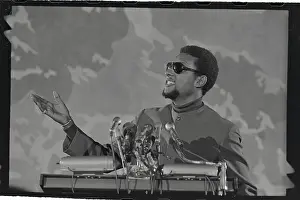Stokely Carmichael Speaking Before Microphones