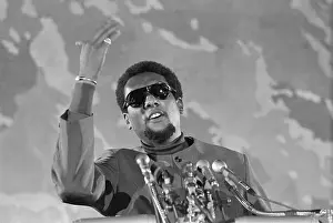Stokely Carmichael Speaking At Microphones
