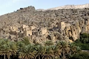 Stone Buildings in a Desert Landscape