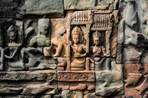 Images Dated 28th November 2015: Stone Carving Close-up in Angkor Wat