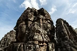 Images Dated 4th November 2016: Stone Faces at Bayon Temple in Angkor Thom