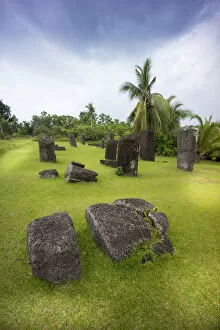 Images Dated 14th April 2014: Stone monoliths from 161 AD, Babeldaob, Palau