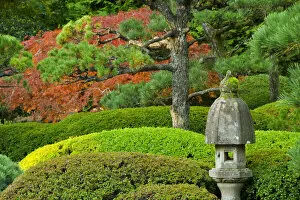 Oregon Collection: Stone Pagoda in Portland Japanese Garden, Portland, Oregon, USA