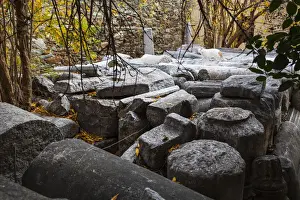 Greek Orthodox Prints: Stone ruins at Church of St. George
