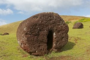 Stone sculptures, Easter Island, Chile