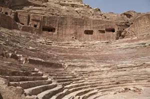 Stone steps and rectangular openings carved in stone