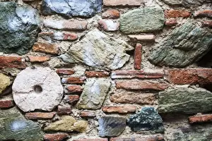 Thessaloniki Prints: Stone wall of Aghia Sofia church