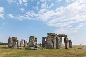 Wiltshire Gallery: Stonehenge prehistoric monument on warm summer day