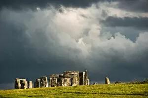 Pinnacle Rock Formation Collection: Stonehenge after a storm, England