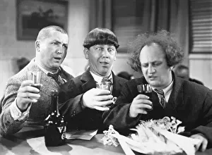 Comedian Prints: The Three Stooges with Drinks