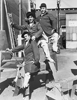 Curly Howard Prints: Three Stooges Fooling Around