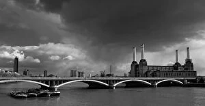 Iconic Art Deco Battersea Power Station Collection: Storm over Battersea